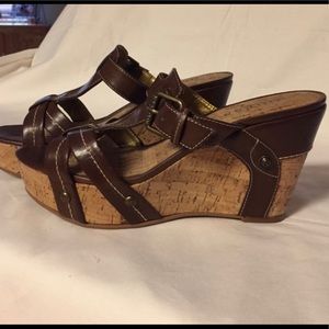 Guess Cork Platform Heels